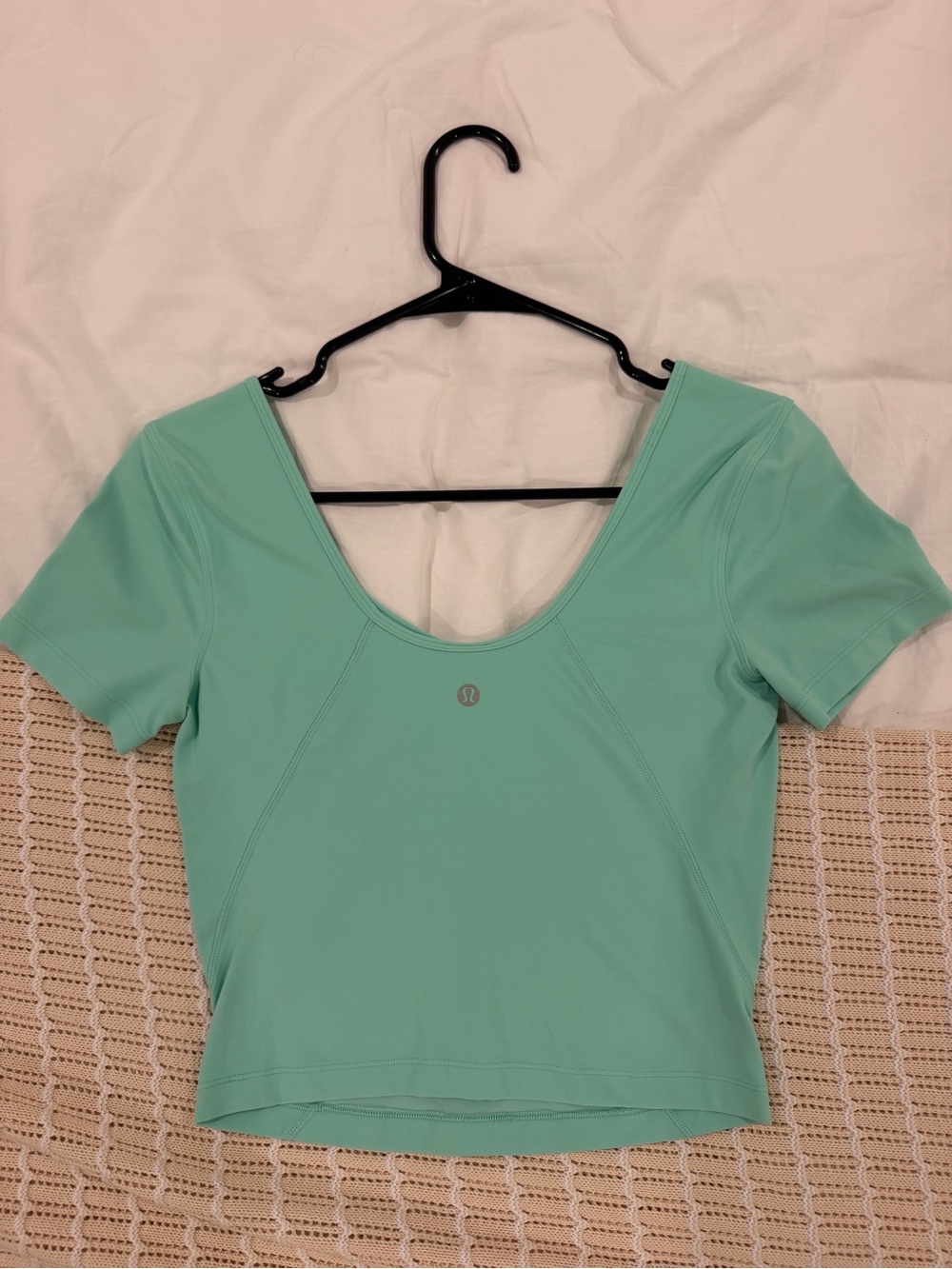 lululemon athletica Short Sleeve Scoop Back Top — Mint